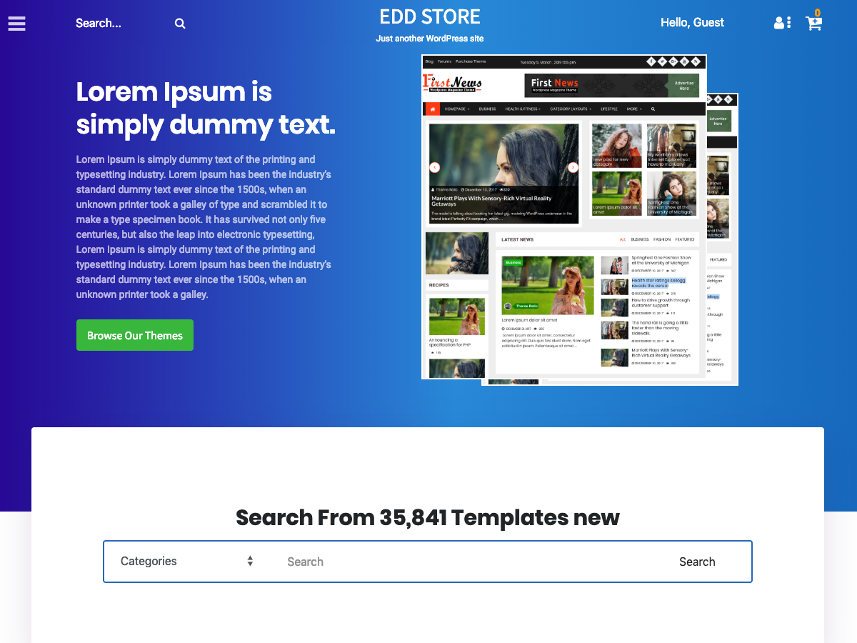 Relic EDD Store theme screenshot