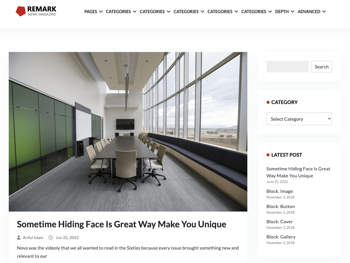 Remark theme screenshot
