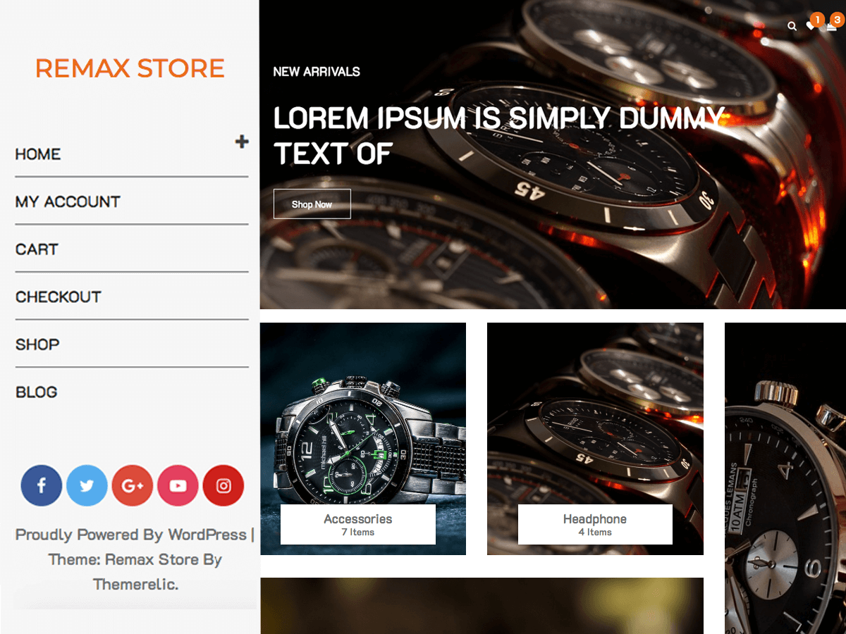 Remax Store theme screenshot