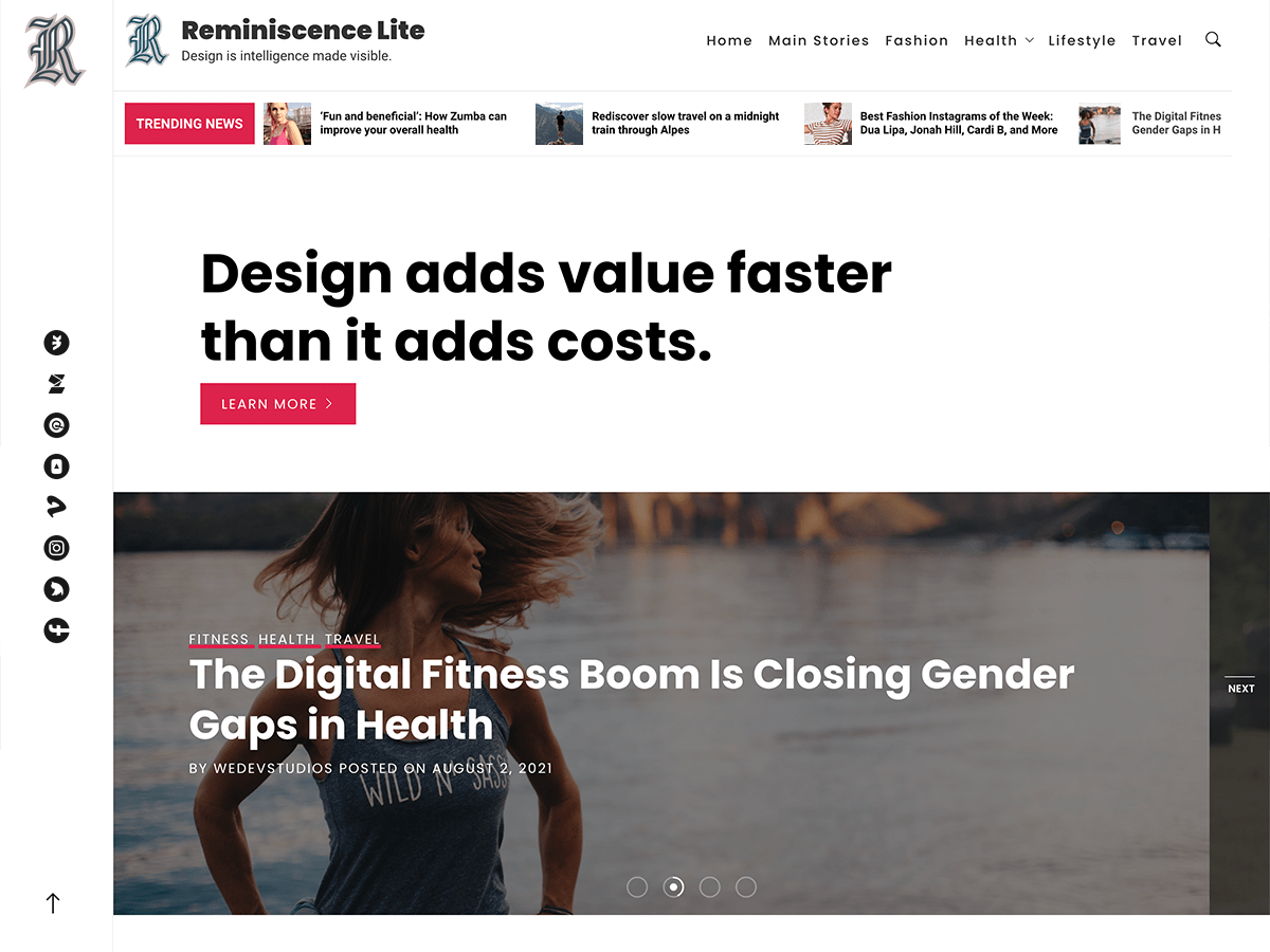 Reminiscence Lite theme screenshot