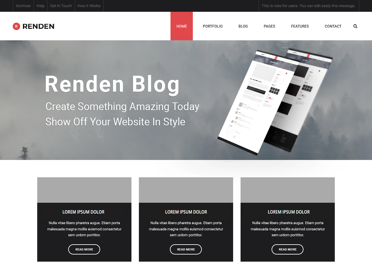 Renden Blog theme screenshot