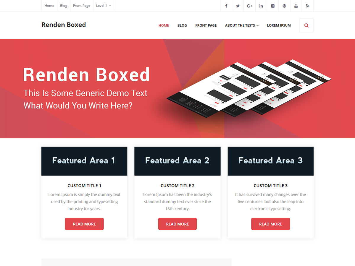 Renden Boxed theme screenshot