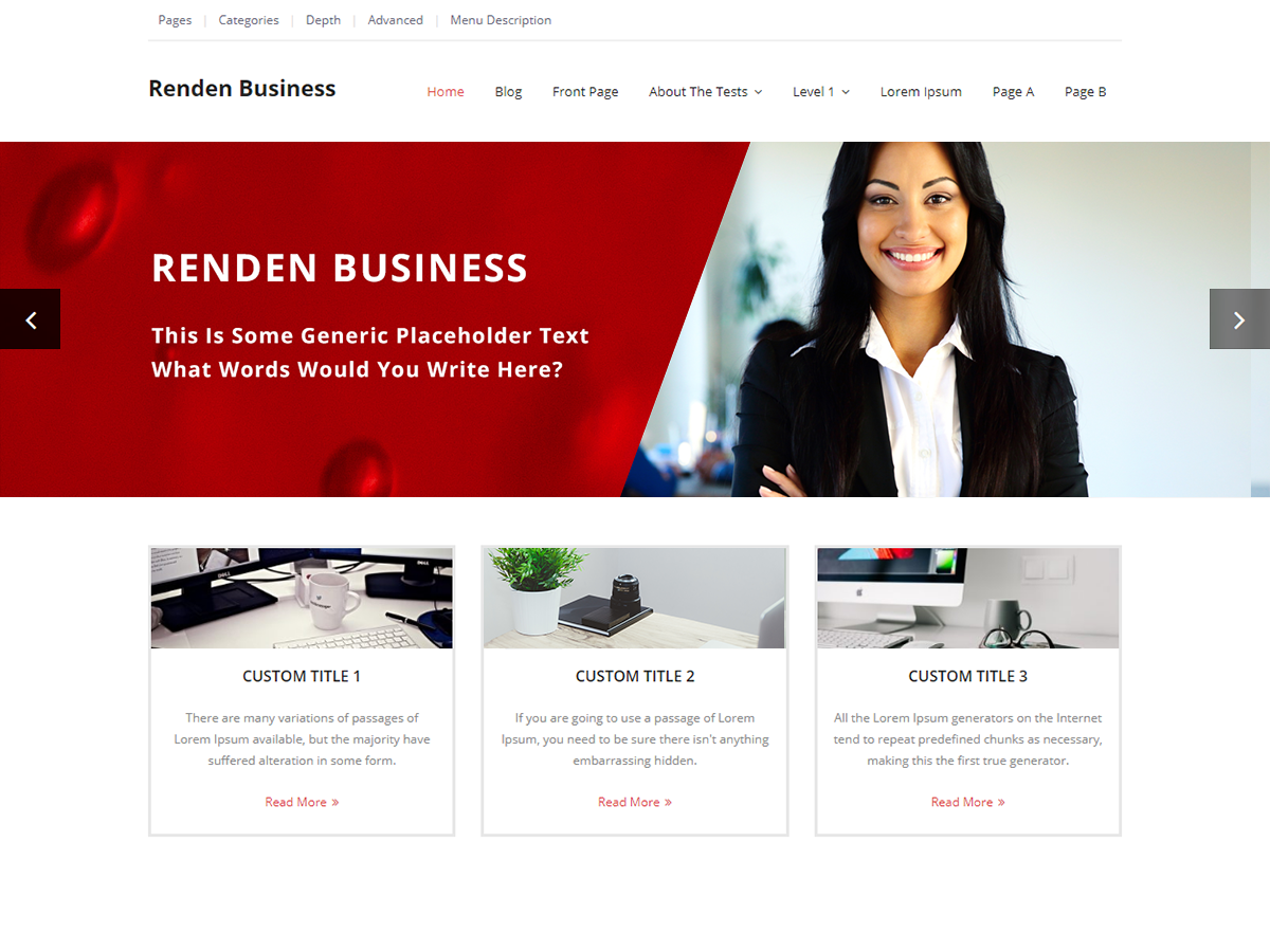Renden Business theme screenshot