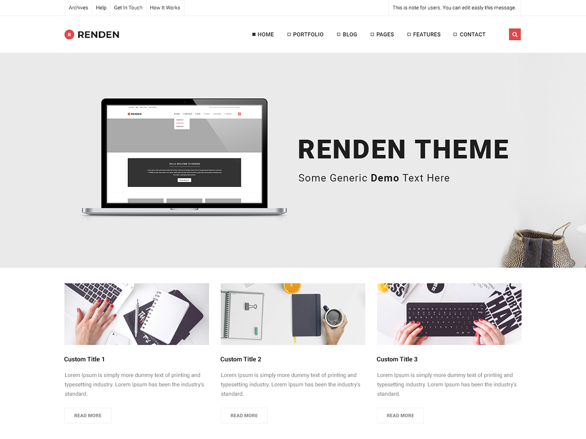 Renden eMinimal theme screenshot