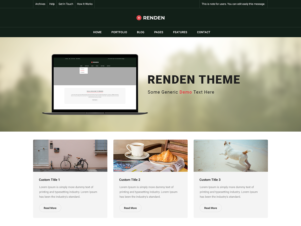 Renden News theme screenshot