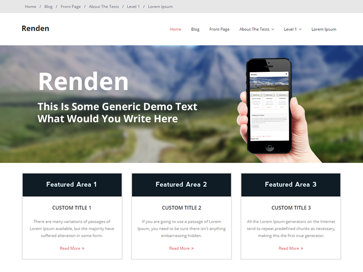 Renden theme screenshot