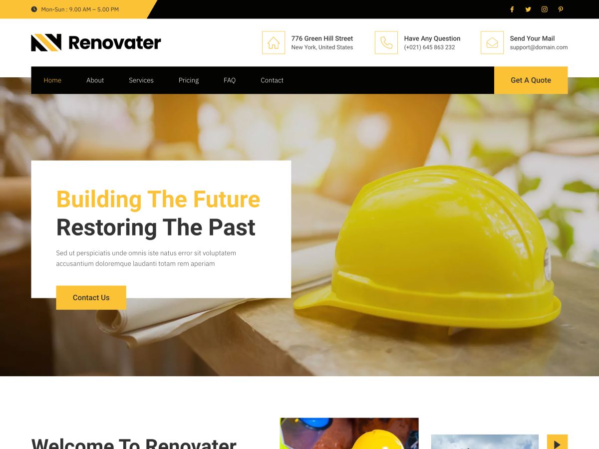 Renovater theme screenshot