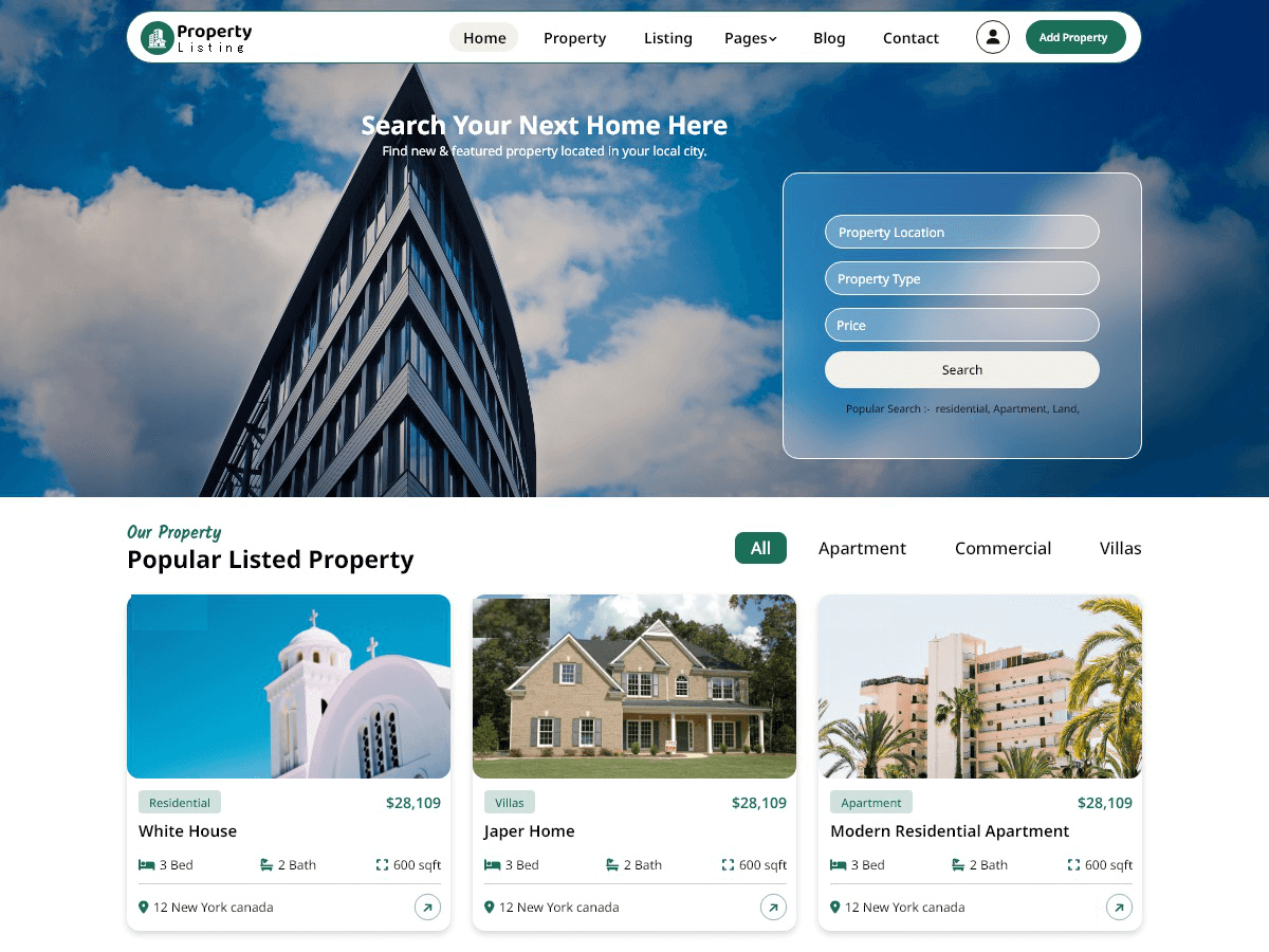 Rental Estate Realtor theme screenshot