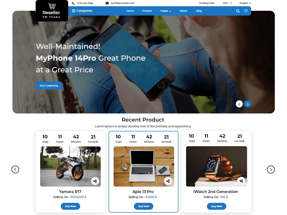 Reseller Store theme screenshot