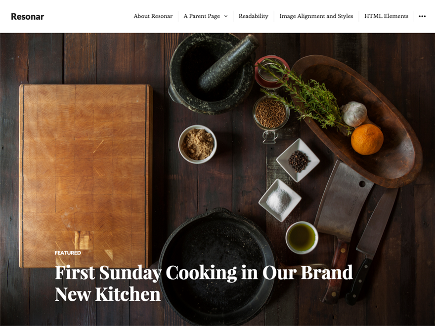 Resonar theme screenshot