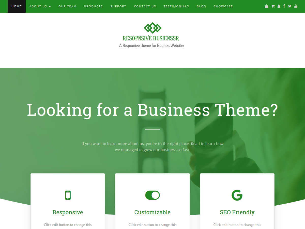 Responsive Businessr theme screenshot