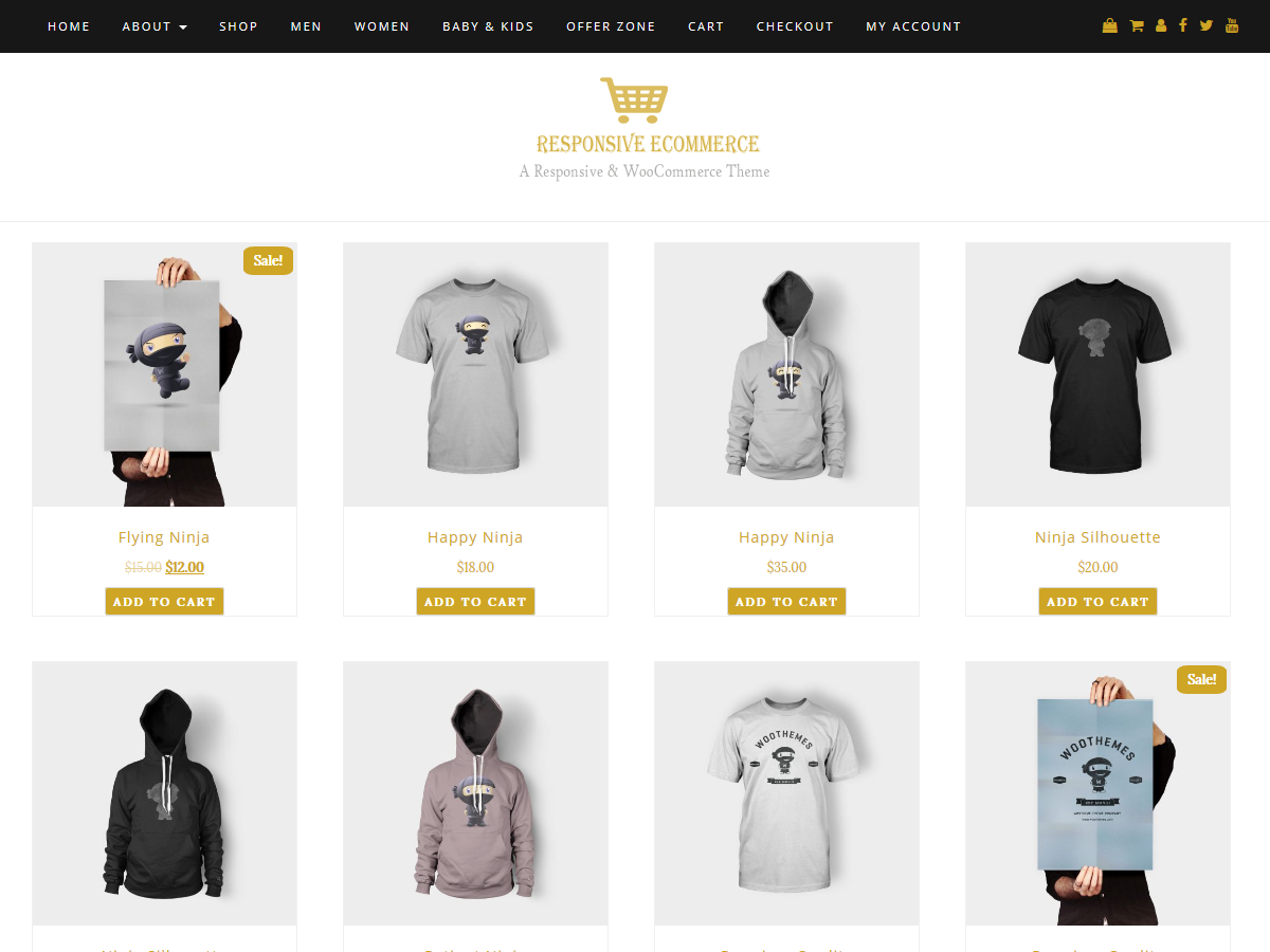 Responsive eCommerce theme screenshot