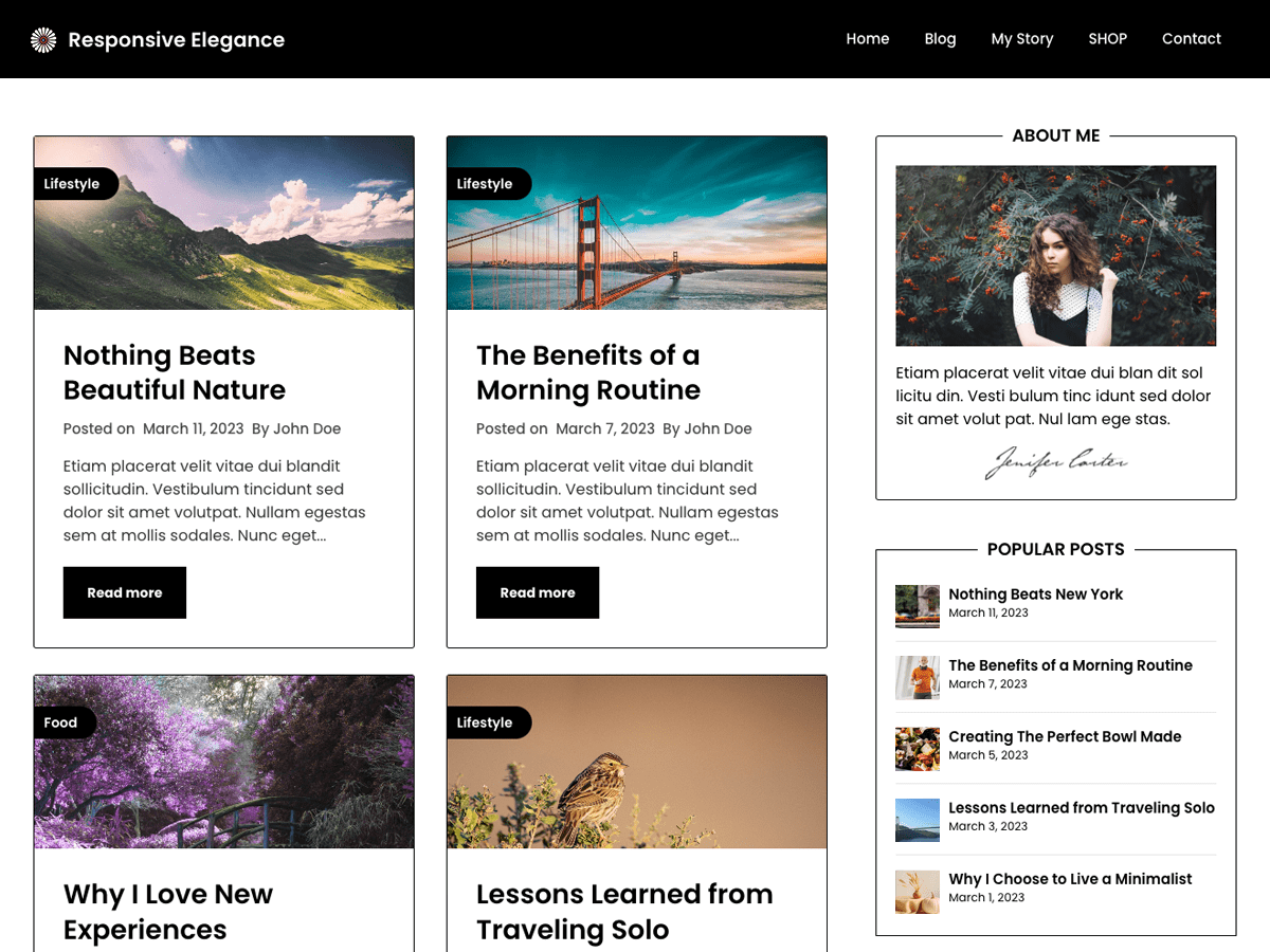 Responsive Elegance theme screenshot