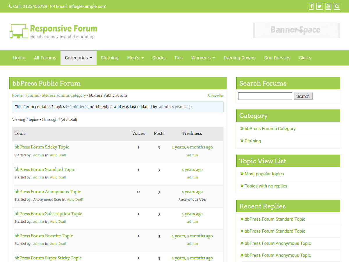 Responsive Forum theme screenshot