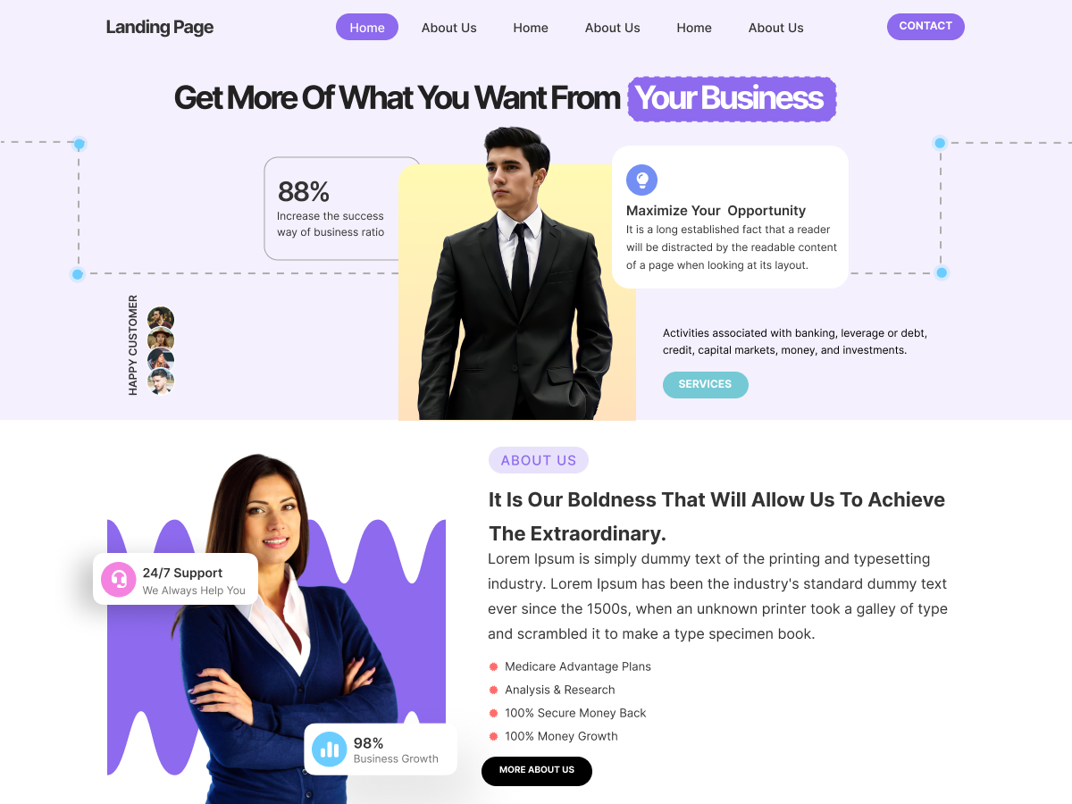 Responsive Landing Page theme screenshot