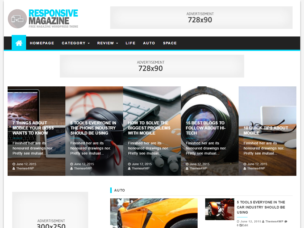 Responsive Magazine theme screenshot