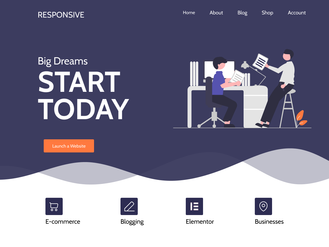 Responsive theme screenshot