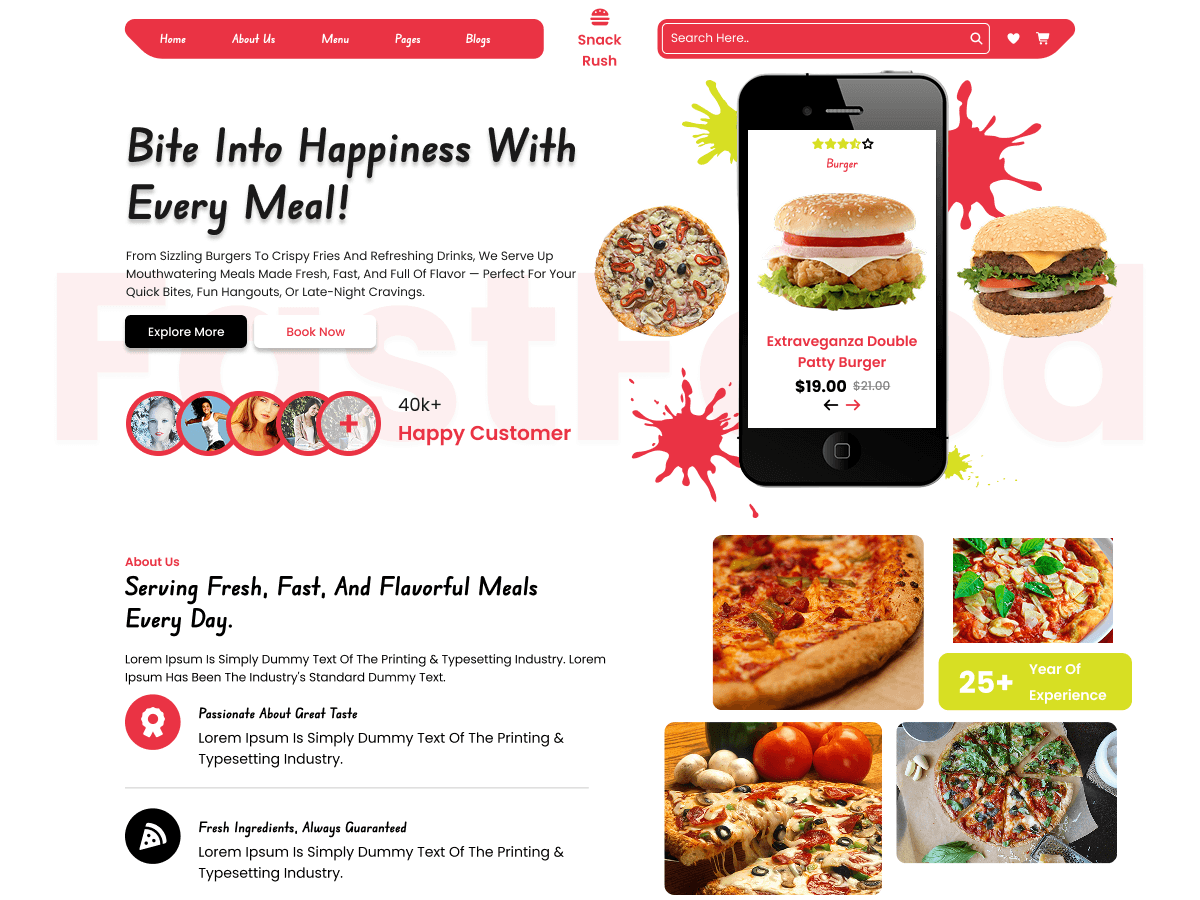 Restaurant Cafe theme screenshot