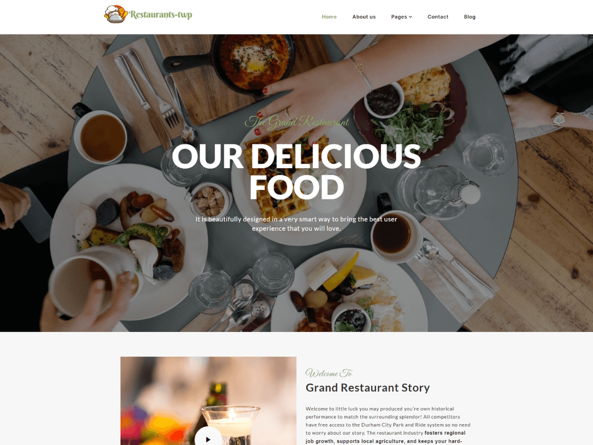 Restaurant Elementor theme screenshot