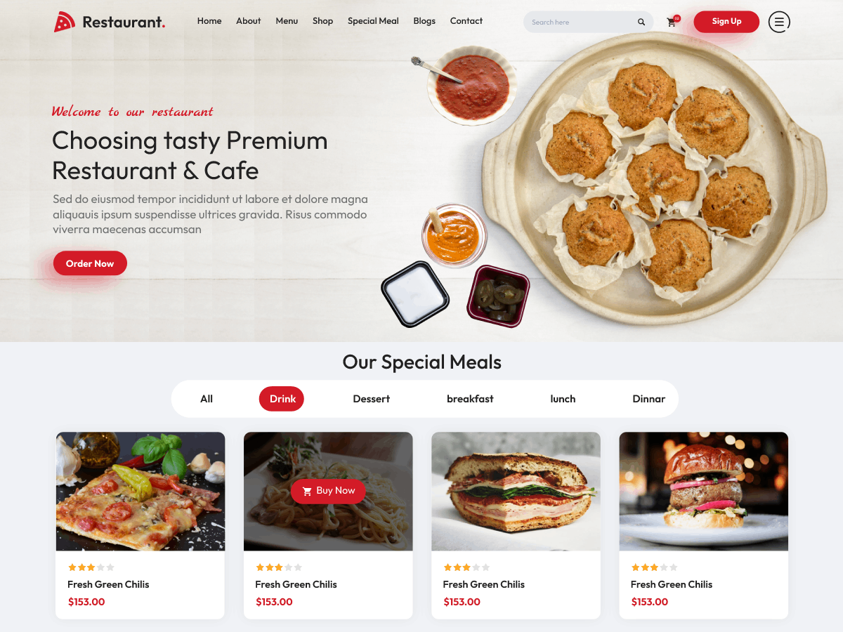 Restaurant Food Delivery theme screenshot