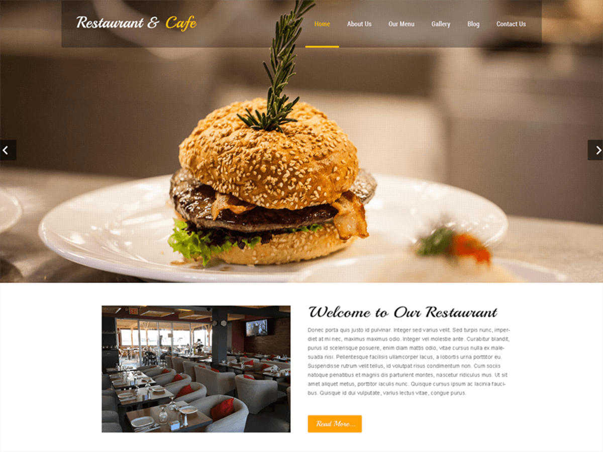 Restaurant Lite theme screenshot