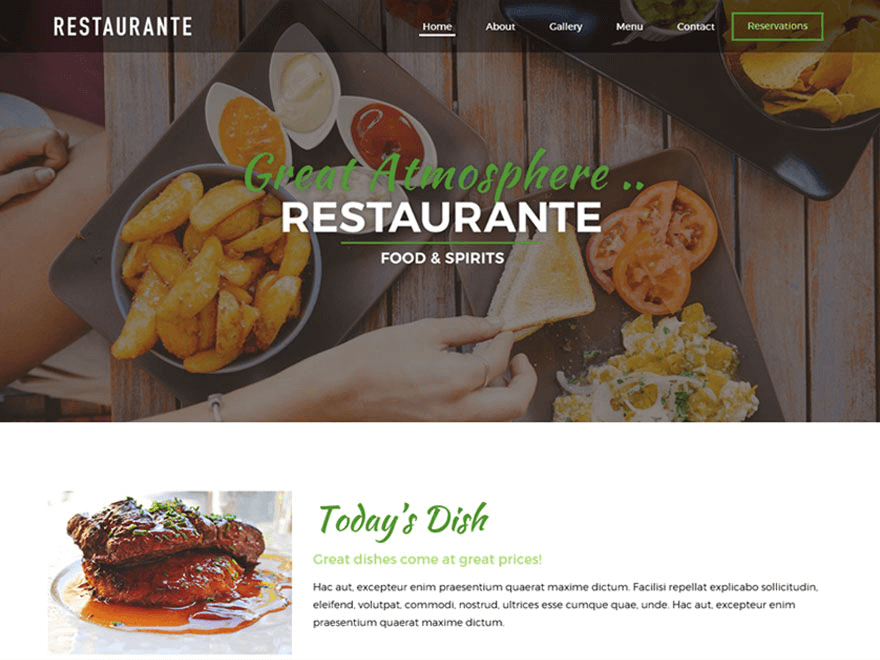 Restaurante theme screenshot