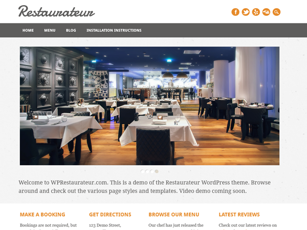 Restaurateur theme screenshot
