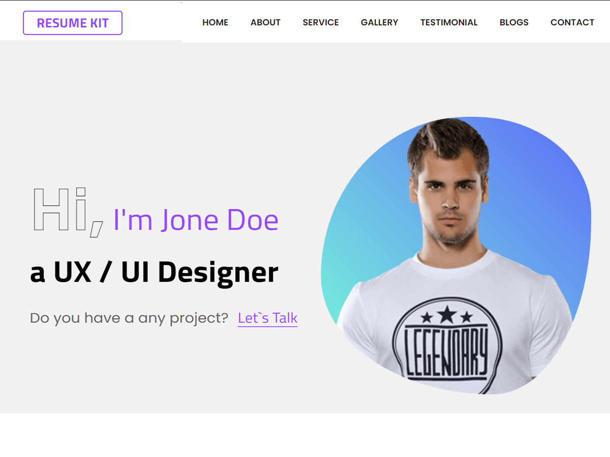 Resume kit theme screenshot