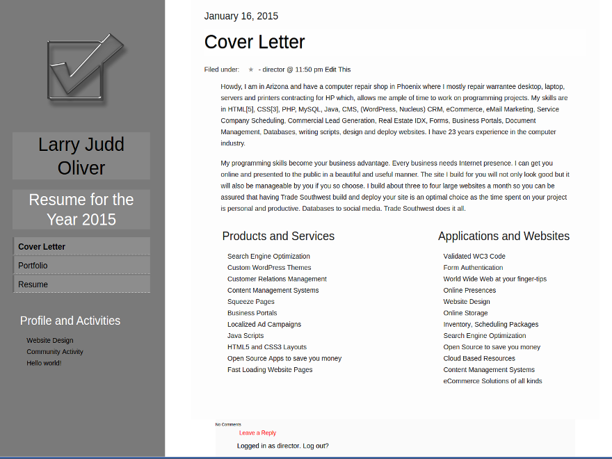 ResuMe theme screenshot