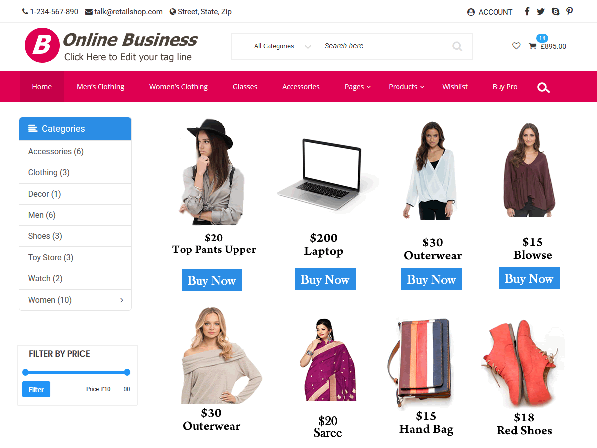 Retail Shop theme screenshot