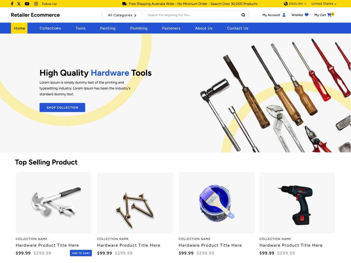 Retailer Ecommerce theme screenshot