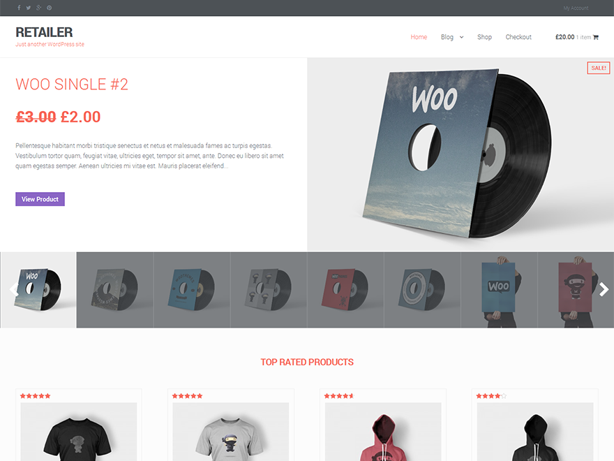 RETAILER theme screenshot