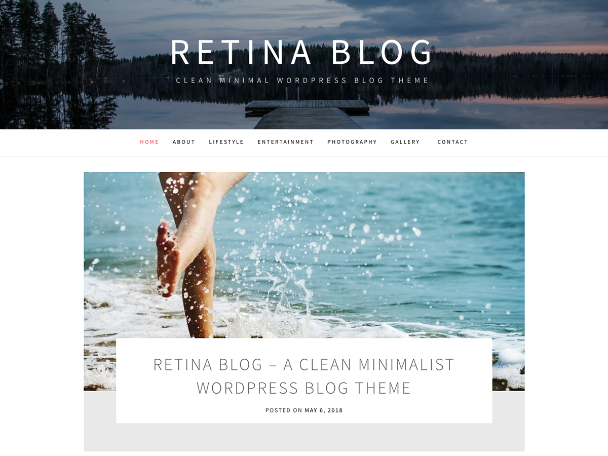 Retina Blog theme screenshot