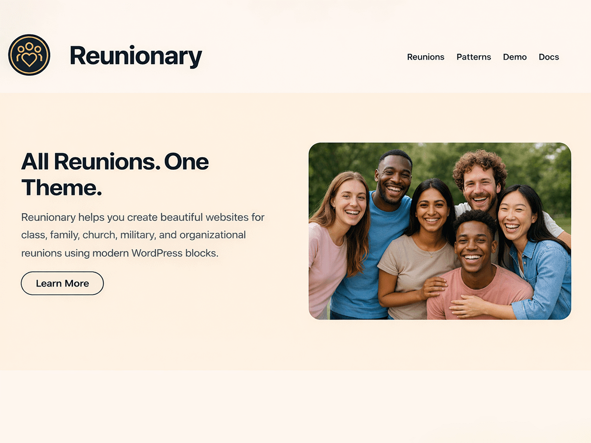 Reunionary theme screenshot
