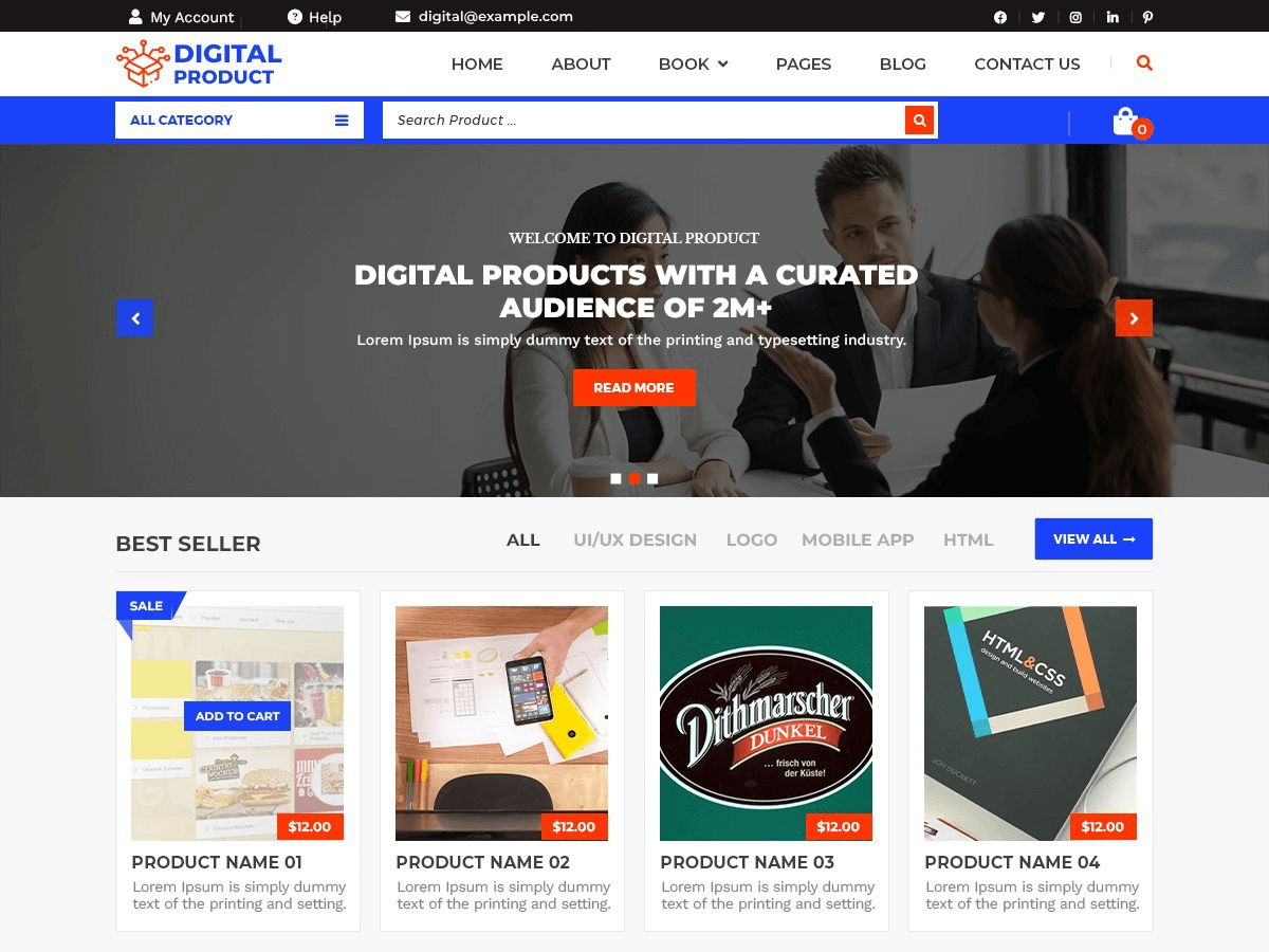 Rev Digital Products theme screenshot