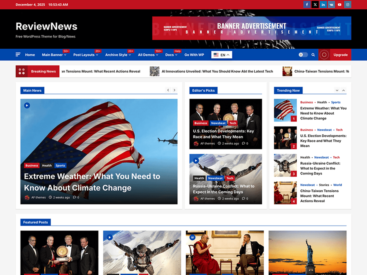 ReviewNews theme screenshot