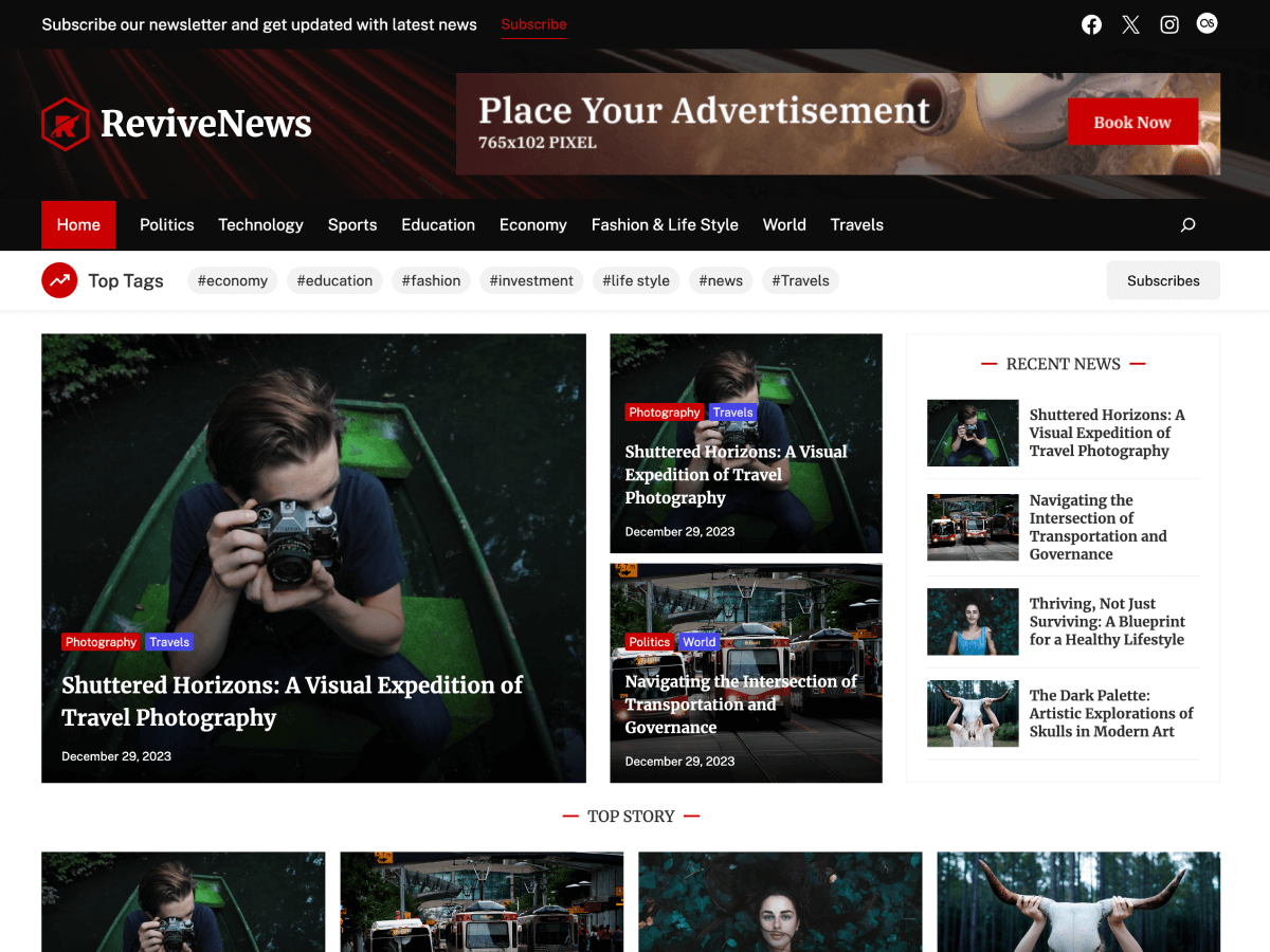 ReviveNews theme screenshot