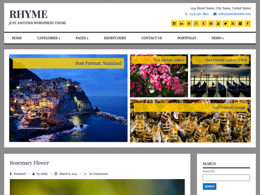 Rhyme theme screenshot