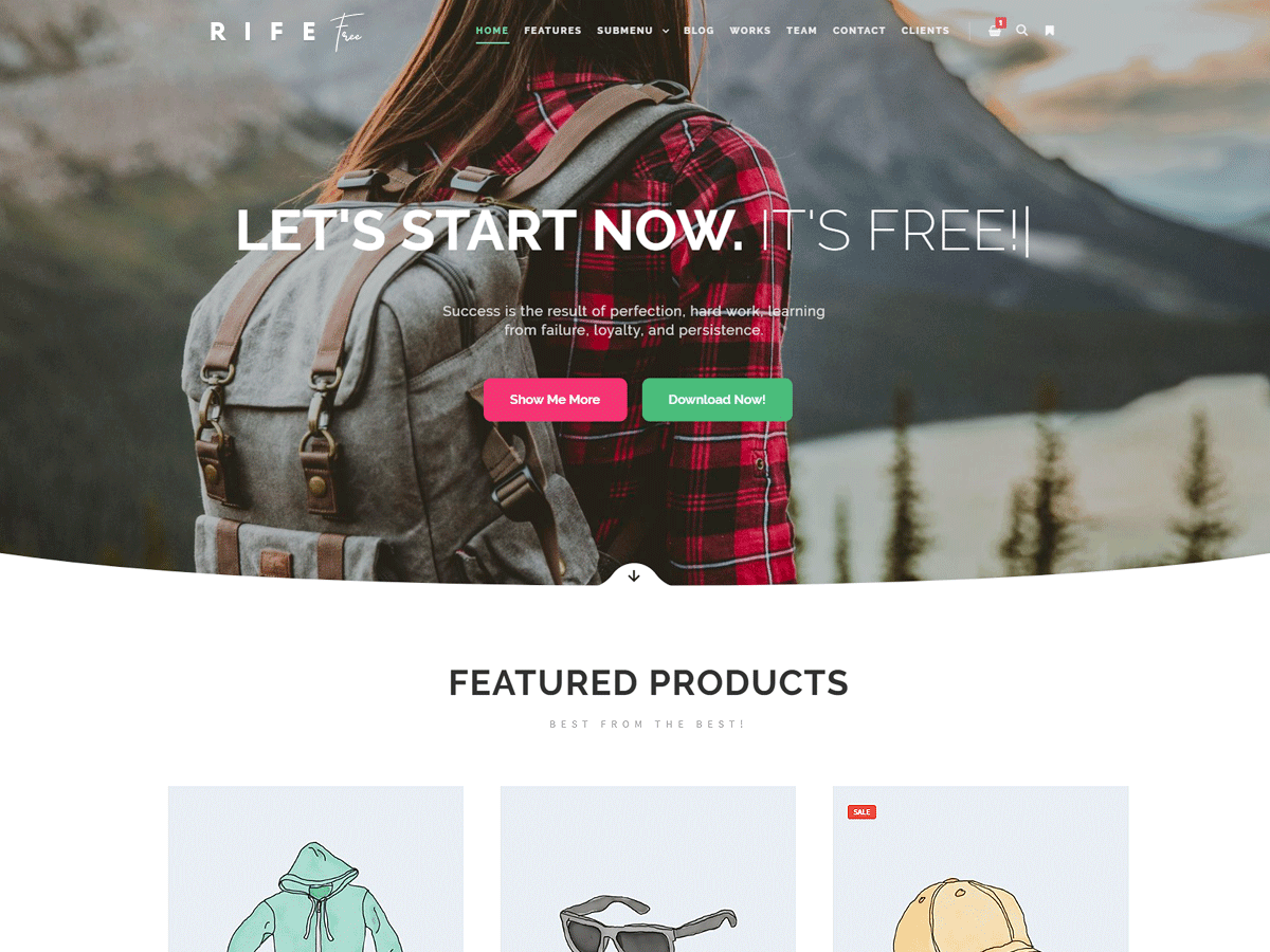 Rife Free theme screenshot