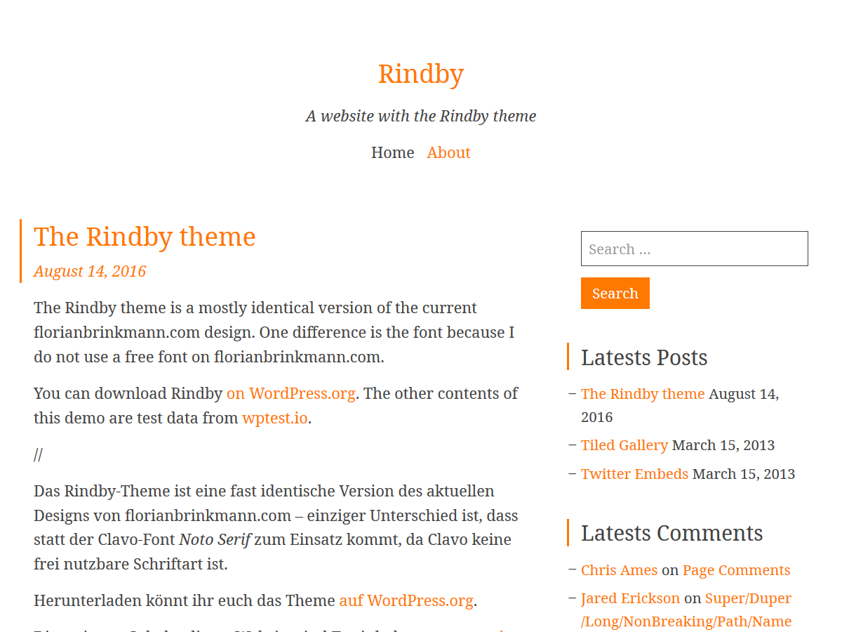 Rindby theme screenshot