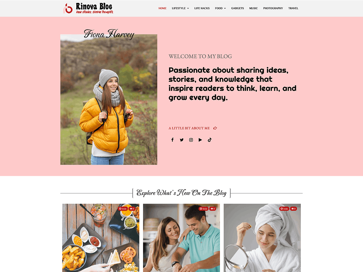 Rinova Blog theme screenshot