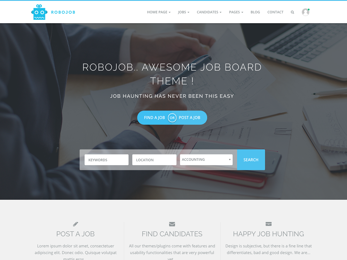 Robojob Lite theme screenshot