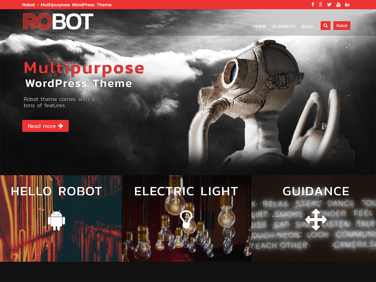 Robot theme screenshot