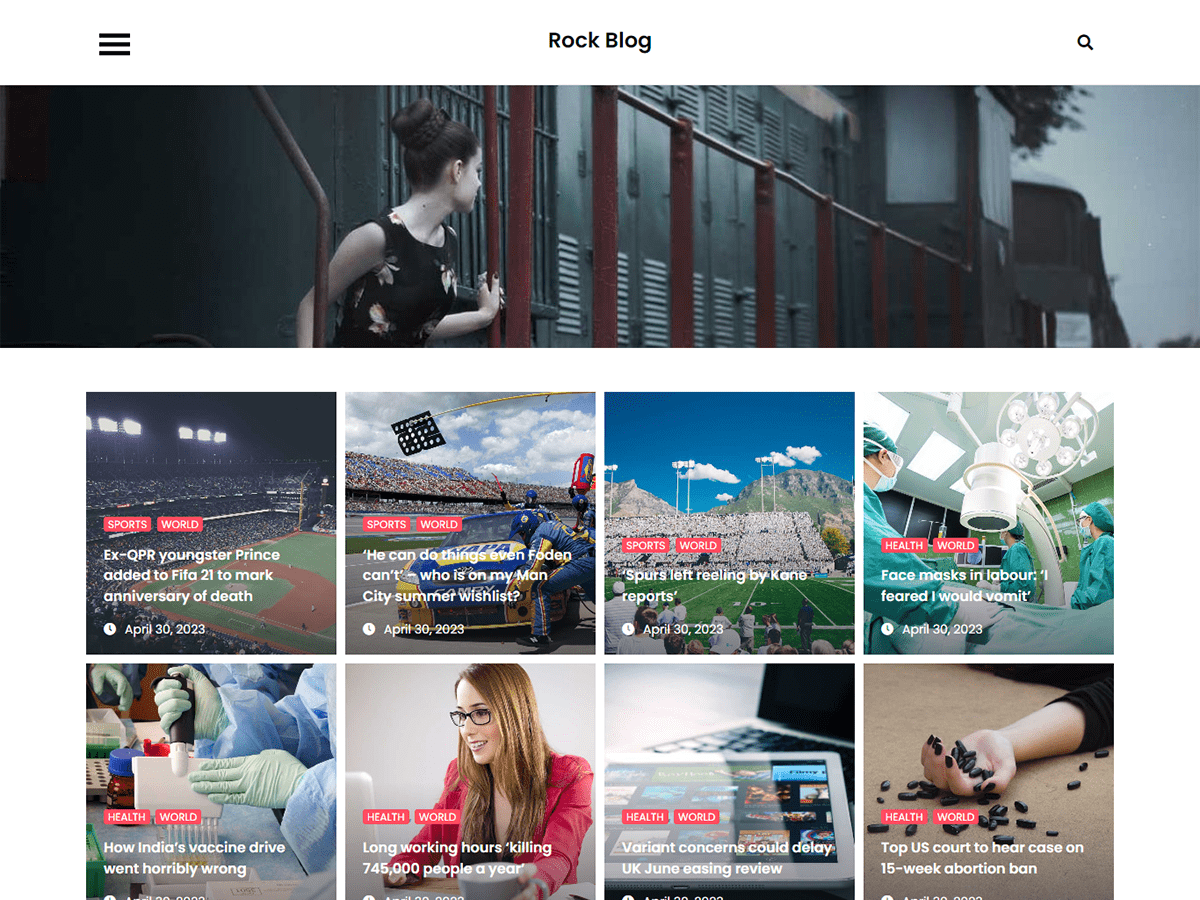 Rock Blog theme screenshot