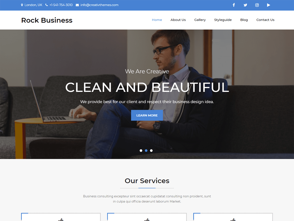 Rock Business theme screenshot
