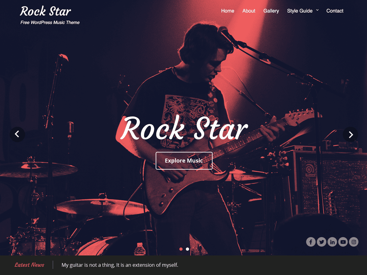 Rock Star theme screenshot