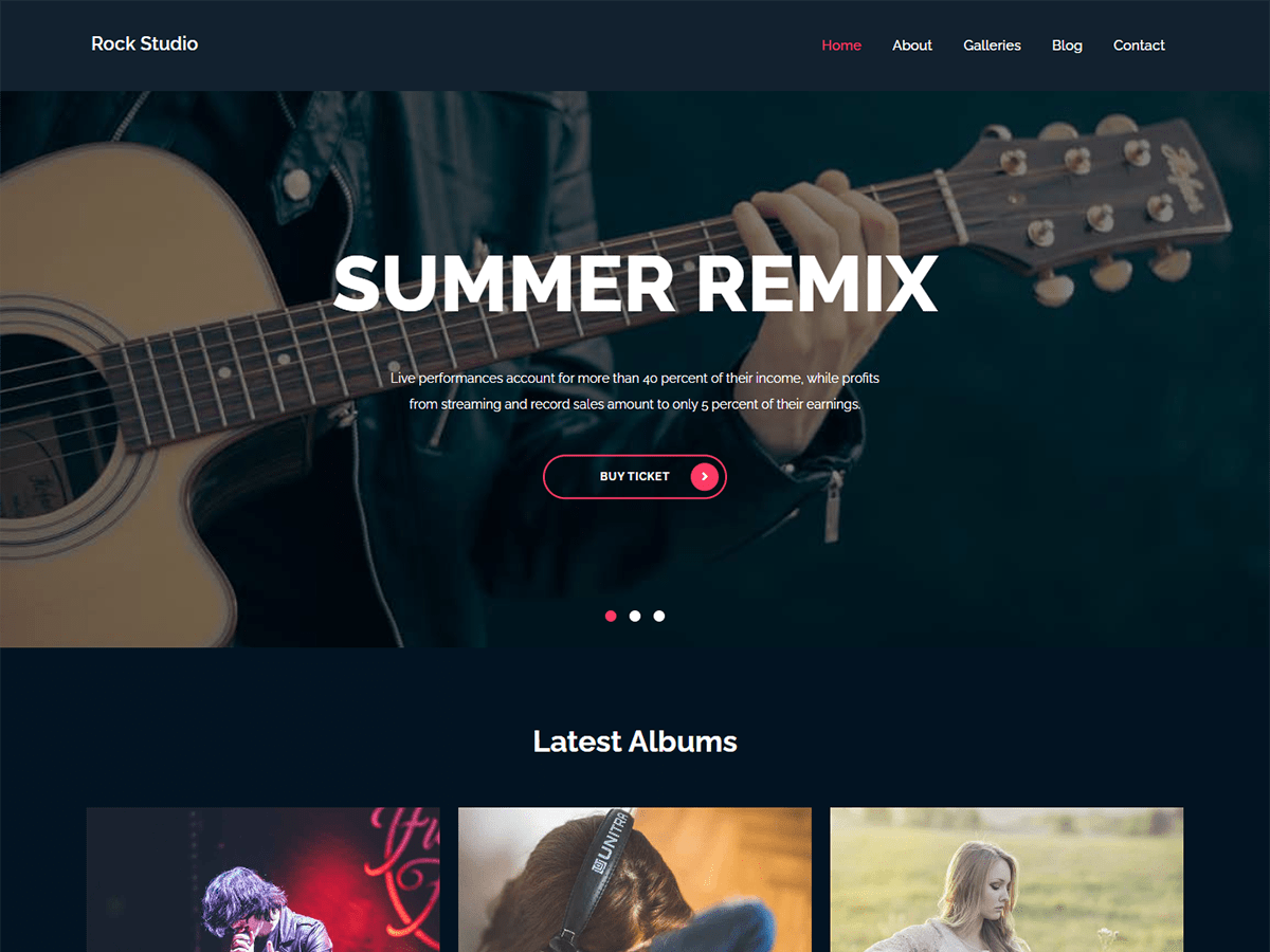 Rock Studio theme screenshot