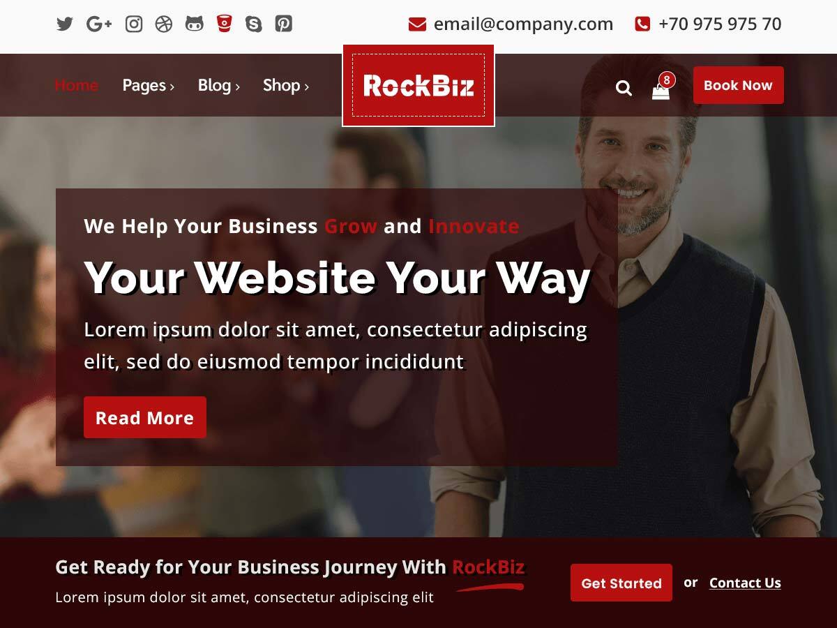 RockBiz theme screenshot