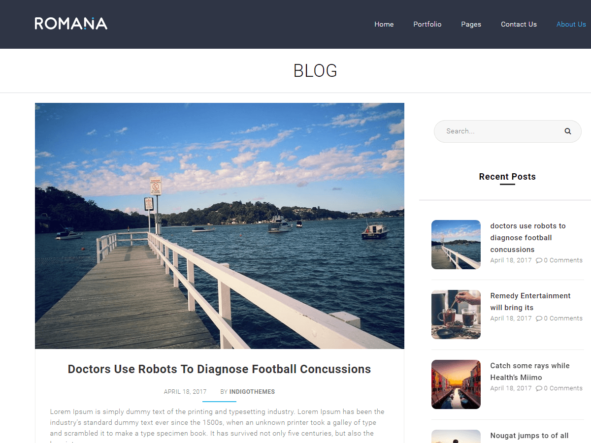 Romana theme screenshot