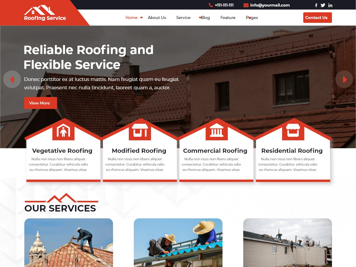 Roofing Solutions theme screenshot